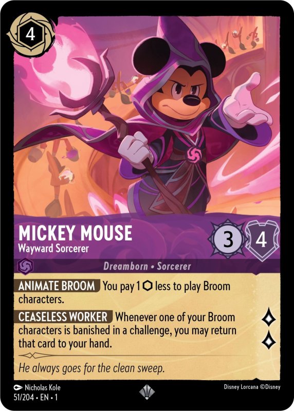 画像1: Mickey Mouse - Wayward Sorcerer[DL_1st_51/204_SR] (1)