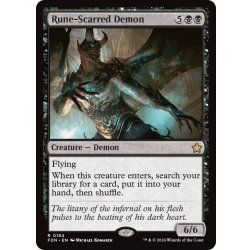 画像1: 【ENG】ルーン傷の悪魔/Rune-Scarred Demon [MTG_FDN_0184_R]