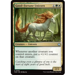 画像1: 【ENG】吉兆の一角獣/Good-Fortune Unicorn [MTG_FDN_0240_U]