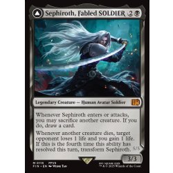 画像1: 【ENG】威名のソルジャー、セフィロス/片翼の天使、セフィロス/Sephiroth, Fabled SOLDIER/Sephiroth, One-Winged Angel[MTG_FIN_0115_M]