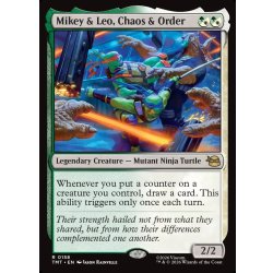 画像1: 【ENG】混沌と秩序、マイキーとレオ/Mikey & Leo, Chaos & Order[MTG_TMT_0158_R]