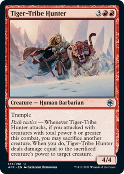 画像1: 【ENG】虎飼い族の狩人/Tiger-Tribe Hunter[MTG_AFR_163U] (1)
