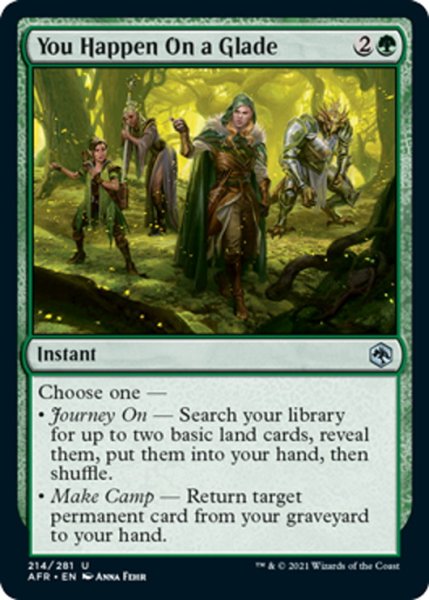 画像1: 【ENG】君は林に差し掛かった/You Happen On a Glade[MTG_AFR_214U] (1)