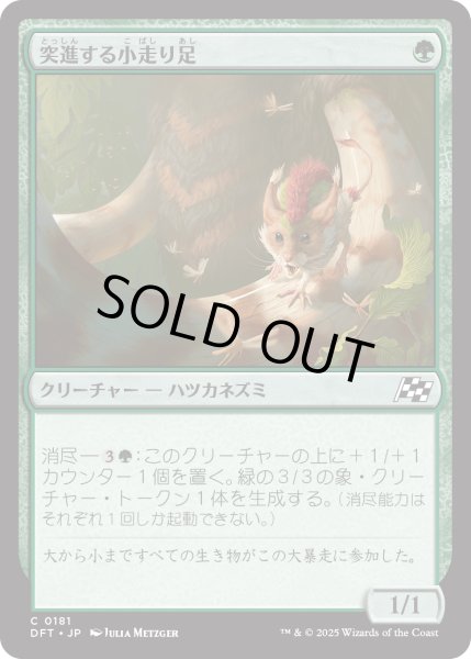 画像1: 【JPN】突進する小走り足/Stampeding Scurryfoot [MTG_DFT_0181_C] (1)