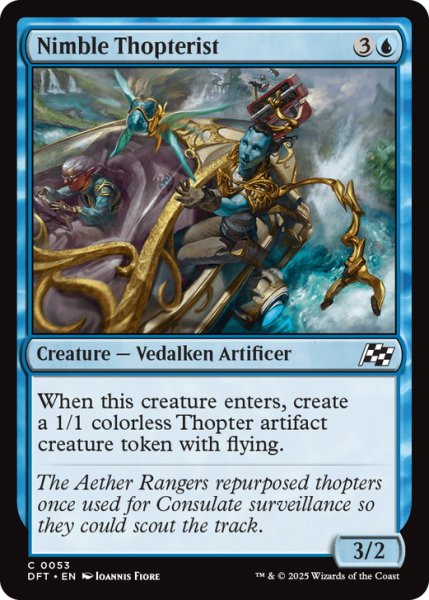 画像1: 【ENG】敏捷な飛行機械職人/Nimble Thopterist [MTG_DFT_0053_C] (1)