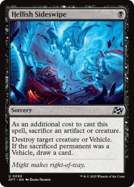 画像1: 【ENG】獄滅横当て/Hellish Sideswipe [MTG_DFT_0090_U] (1)