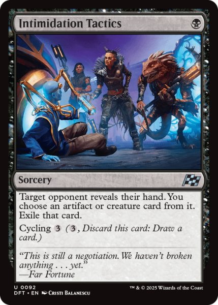 画像1: 【ENG】脅迫戦術/Intimidation Tactics [MTG_DFT_0092_U] (1)