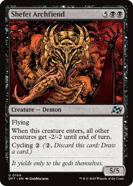 画像1: 【ENG】シェフェトの大悪鬼/Shefet Archfiend [MTG_DFT_0104_U] (1)