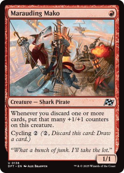 画像1: 【ENG】略奪するアオザメ/Marauding Mako [MTG_DFT_0138_U] (1)