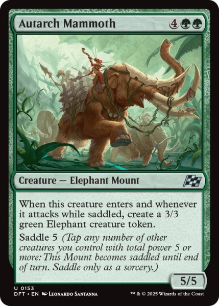画像1: 【ENG】僭王マンモス/Autarch Mammoth [MTG_DFT_0153_U] (1)