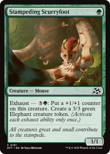 画像1: 【ENG】突進する小走り足/Stampeding Scurryfoot [MTG_DFT_0181_C] (1)
