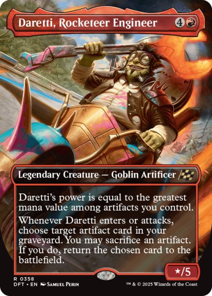 画像1: 【ENG】ロケッティアの技師、ダレッティ/Daretti, Rocketeer Engineer [MTG_DFT_0358_R] (1)