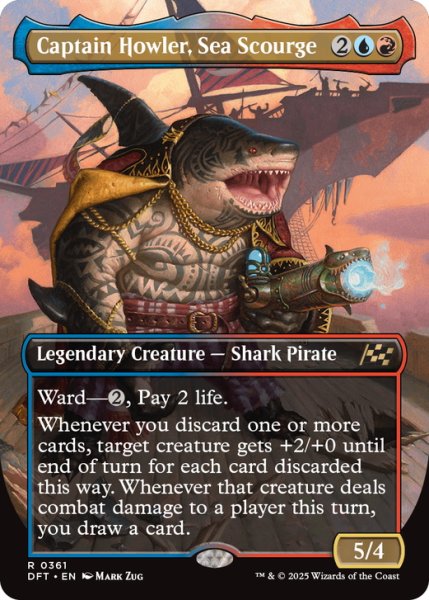 画像1: 【ENG】海の災い魔、ハウラー船長/Captain Howler, Sea Scourge [MTG_DFT_0361_R] (1)
