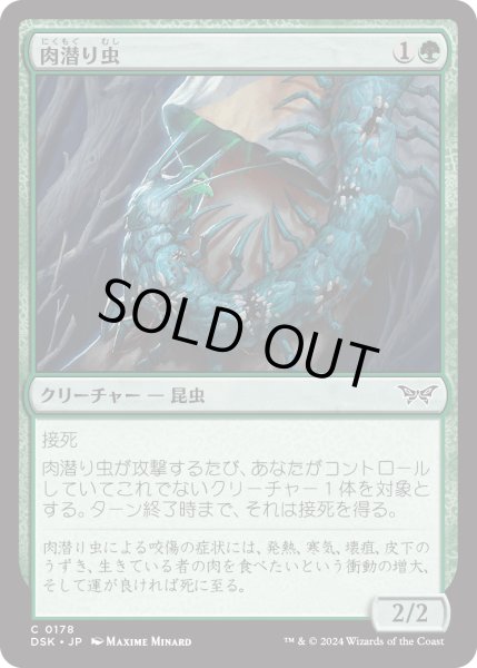 画像1: 【JPN】★Foil★肉潜り虫/Flesh Burrower [MTG_DSK_0178_C] (1)