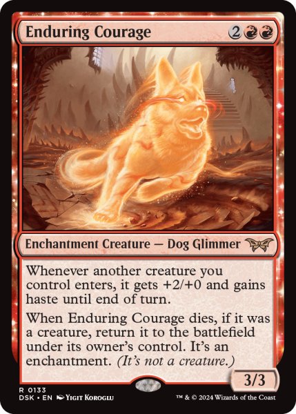 画像1: 【ENG】永劫の勇気/Enduring Courage [MTG_DSK_0133_R] (1)