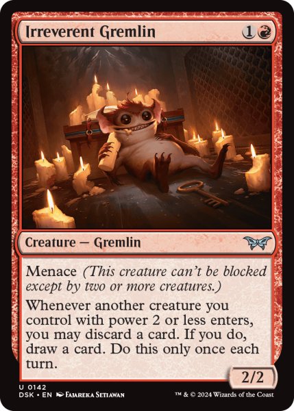画像1: 【ENG】不遜なグレムリン/Irreverent Gremlin [MTG_DSK_0142_U] (1)