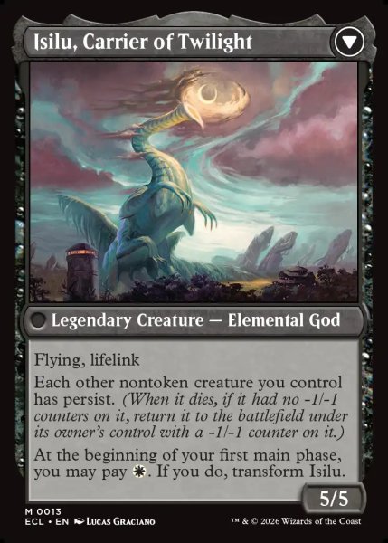 画像2: 【ENG】払暁をもたらすもの、エイルドゥ/黄昏をもたらすもの、イシル―/Eirdu, Carrier of Dawn/Isilu, Carrier of Twilight[MTG_ECL_0013_M] (2)