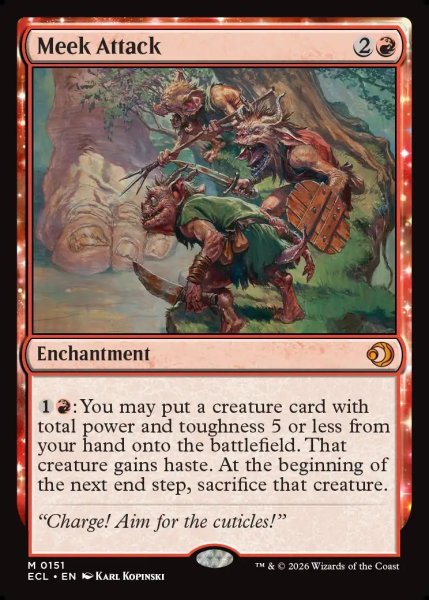 画像1: 【ENG】怠け討ち/Meek Attack [MTG_ECL_0151_M] (1)