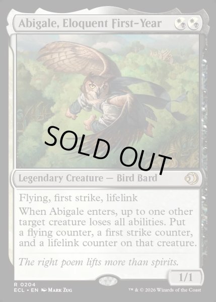 画像1: 【ENG】★Foil★口達者な一年生、アビゲール/Abigale, Eloquent First-Year [MTG_ECL_0204_R] (1)