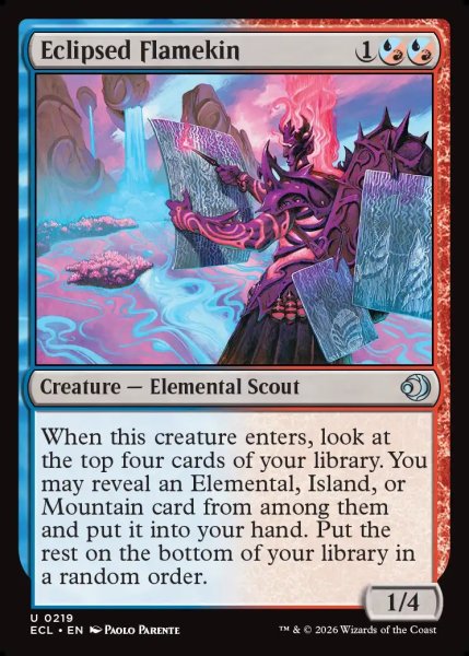 画像1: 【ENG】蝕甚化した炎族/Eclipsed Flamekin [MTG_ECL_0219_U] (1)