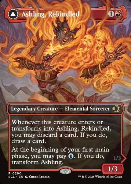 画像1: 【ENG】再点火、アシュリング/凍炎縛り、アシュリング/Ashling, Rekindle /Ashling, Rimebound[MTG_ECL_0290_R] (1)