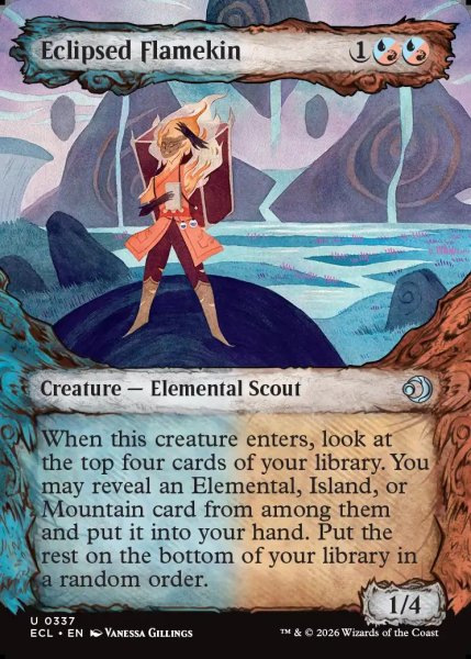 画像1: 【ENG】蝕甚化した炎族/Eclipsed Flamekin [MTG_ECL_0337_U] (1)