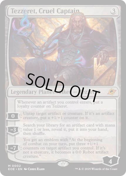 画像1: 【ENG】冷酷な船長、テゼレット/Tezzeret, Cruel Captain[MTG_EOE_0002_M] (1)
