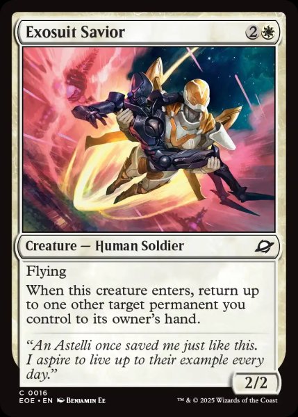 画像1: 【ENG】外殻装の救済者/Exosuit Savior[MTG_EOE_0016_C] (1)