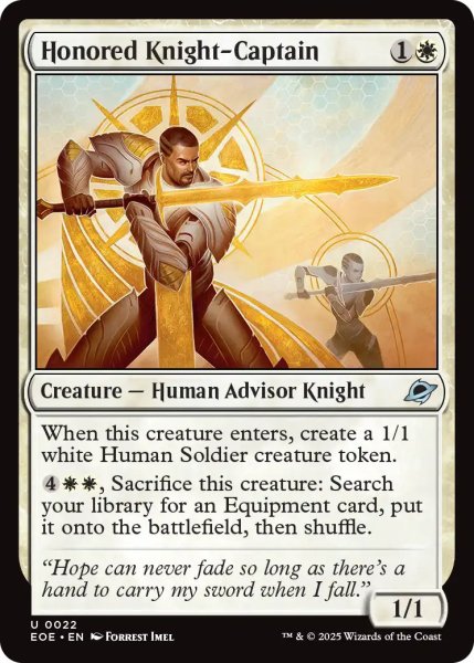 画像1: 【ENG】栄誉ある騎士長/Honored Knight-Captain[MTG_EOE_0022_U] (1)