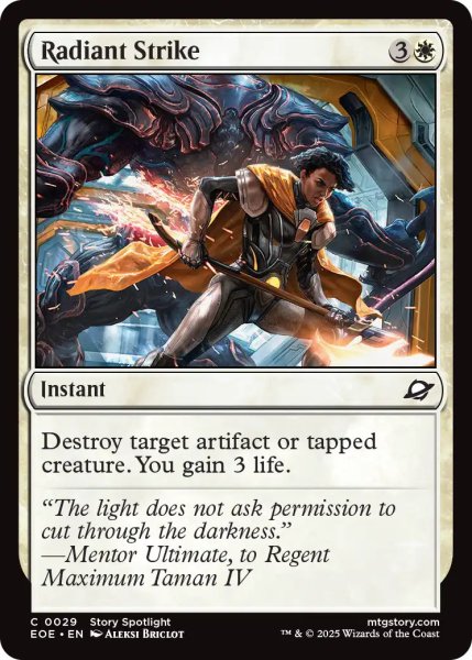 画像1: 【ENG】光輝の一撃/Radiant Strike[MTG_EOE_0029_C] (1)