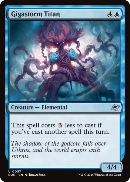 画像1: 【ENG】猛嵐のタイタン/Gigastorm Titan[MTG_EOE_0057_U] (1)