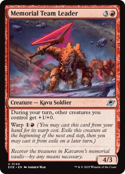 画像1: 【ENG】記念軍のチームリーダー/Memorial Team Leader[MTG_EOE_0144_U] (1)