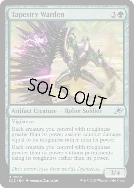画像1: 【ENG】★Foil★タペストリーの守護機/Tapestry Warden[MTG_EOE_0209_U] (1)