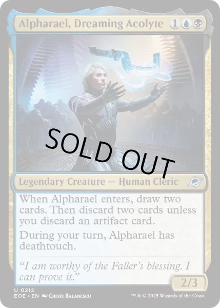 画像1: 【ENG】★Foil★夢追いの侍祭、アルファラエル/Alpharael, Dreaming Acolyte[MTG_EOE_0212_U] (1)