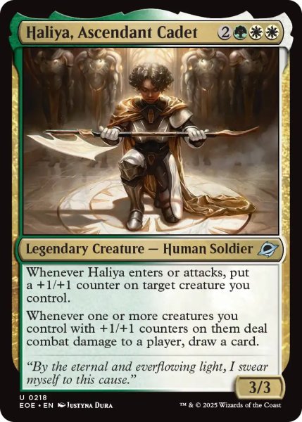 画像1: 【ENG】頭角表す士官候補生、ハリーヤ/Haliya, Ascendant Cadet[MTG_EOE_0218_U] (1)
