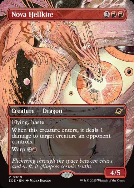 画像1: 【ENG】★Foil★■ボーダーレス■新星のヘルカイト/Nova Hellkite[MTG_EOE_0309_R] (1)