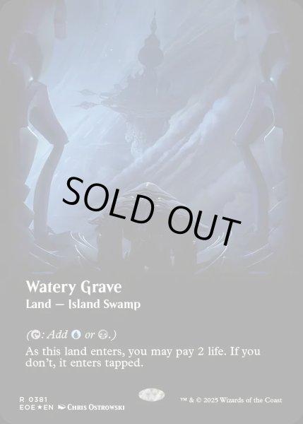 画像1: 【ENG】★ギャラクシー・Foil★■ボーダーレス■湿った墓/Watery Grave[MTG_EOE_0381_] (1)