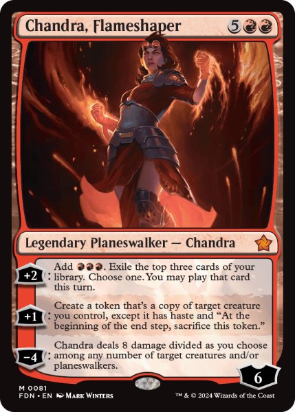 画像1: 【ENG】整炎師、チャンドラ/Chandra, Flameshaper [MTG_FDN_0081_M] (1)