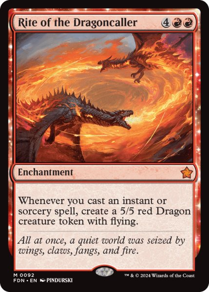 画像1: 【ENG】ドラゴン呼びの儀式/Rite of the Dragoncaller [MTG_FDN_0092_M] (1)