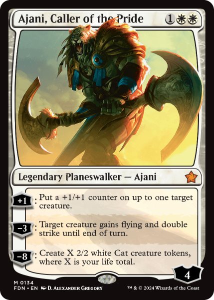 画像1: 【ENG】群れの統率者アジャニ/Ajani, Caller of the Pride [MTG_FDN_0134_M] (1)