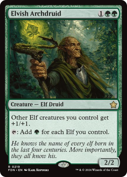 画像1: 【ENG】エルフの大ドルイド/Elvish Archdruid [MTG_FDN_0219_R] (1)