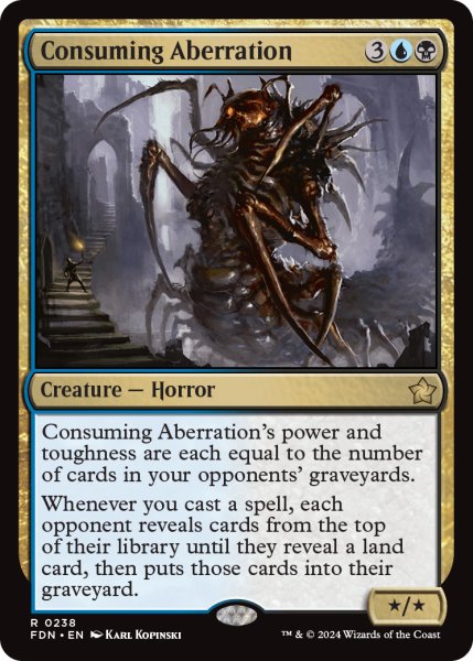 画像1: 【ENG】破壊的な逸脱者/Consuming Aberration [MTG_FDN_0238_R] (1)