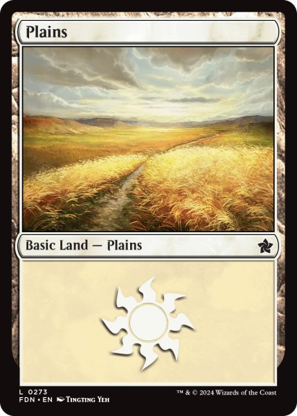 画像1: 【ENG】平地/Plains[MTG_FDN_0273_C] (1)