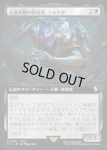 画像1: 【JPN】■拡張アート■正体不明の暗殺者、シャドウ/Shadow, Mysterious Assassin [MTG_FIC_0148_R] (1)