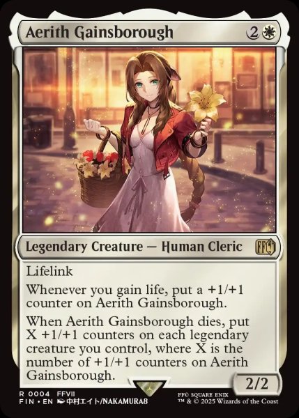 画像1: 【ENG】エアリス・ゲインズブール/Aerith Gainsborough[MTG_FIN_0004_R] (1)