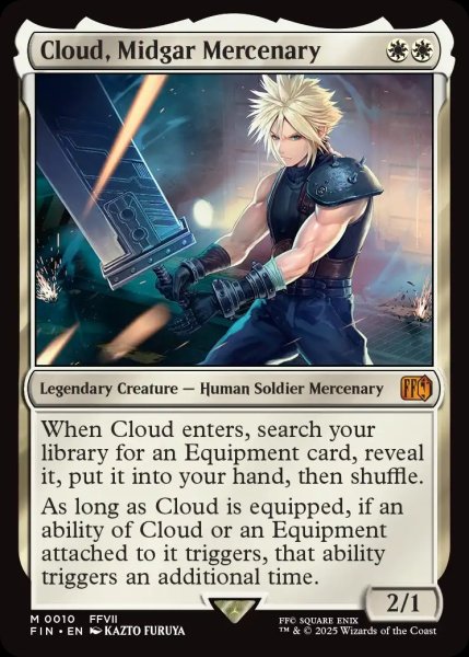 画像1: 【ENG】ミッドガルの傭兵、クラウド/Cloud, Midgar Mercenary[MTG_FIN_0010_M] (1)