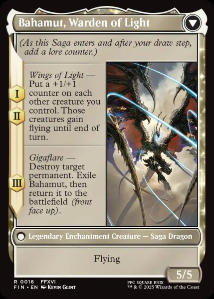 画像2: 【ENG】バハムートのドミナント、ディオン/光の召喚獣、バハムート/Dion, Bahamut's Dominant/Bahamut, Warden of Light[MTG_FIN_0016_R] (2)