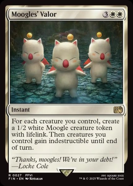 画像1: 【ENG】モーグリたちの奮闘/Moogles' Valor[MTG_FIN_0027_R] (1)