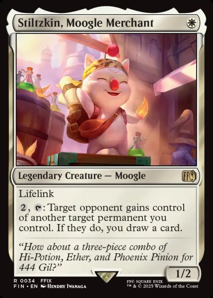 画像1: 【ENG】モーグリの商人、スティルツキン/Stiltzkin, Moogle Merchant[MTG_FIN_0034_R] (1)