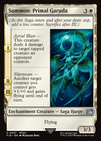 画像1: 【ENG】召喚：蛮神ガルーダ/Summon: Primal Garuda[MTG_FIN_0037_U] (1)